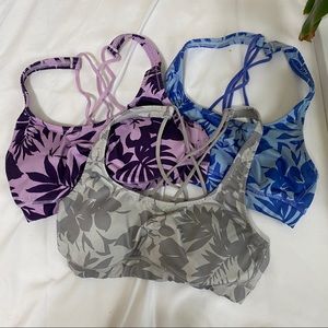 3 AERIE SPORTS BRAS TROPICAL